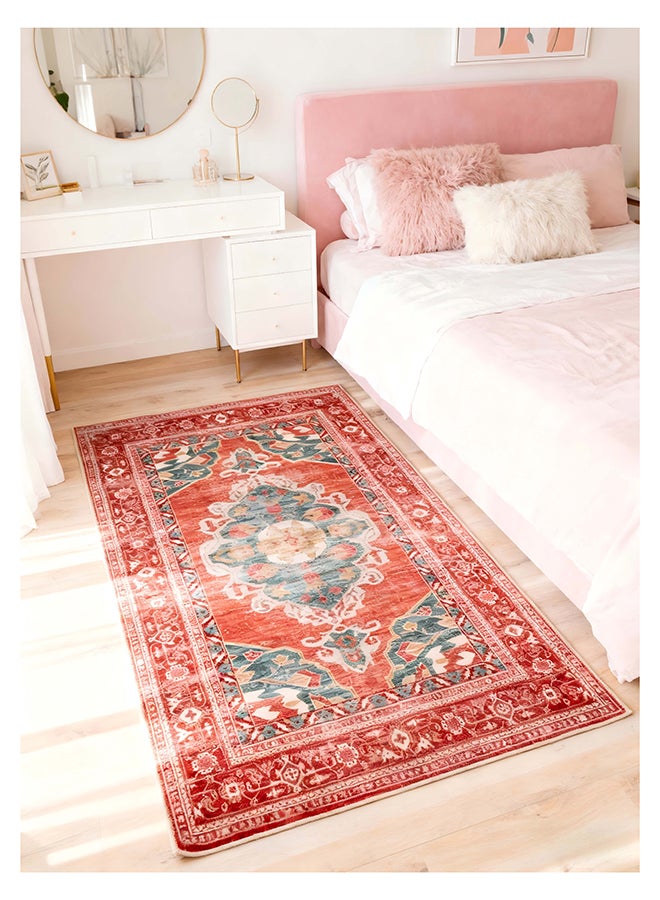 Noon East Carpet Rug Anti-Slip-  Size- 274 x 366 cm - 9x12 ft | Royal Heritage Design | Color- Brick Red| Ideal as Carpets for Living room, Bedroom & Office. Perfect for large spaces - Image 4